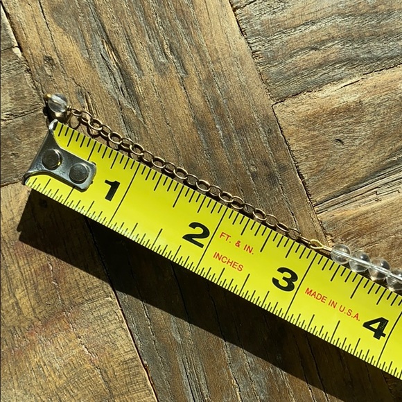 Clear & Gold Beaded Necklace - Picture 8 of 8